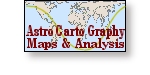 AstroCartoGraphy - locational astrology.  World Maps & Personal Analyses